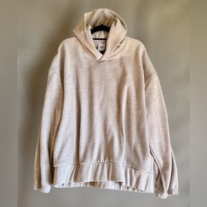 Zara Oversized Hoodie Cream Sweater Heavy comfort material